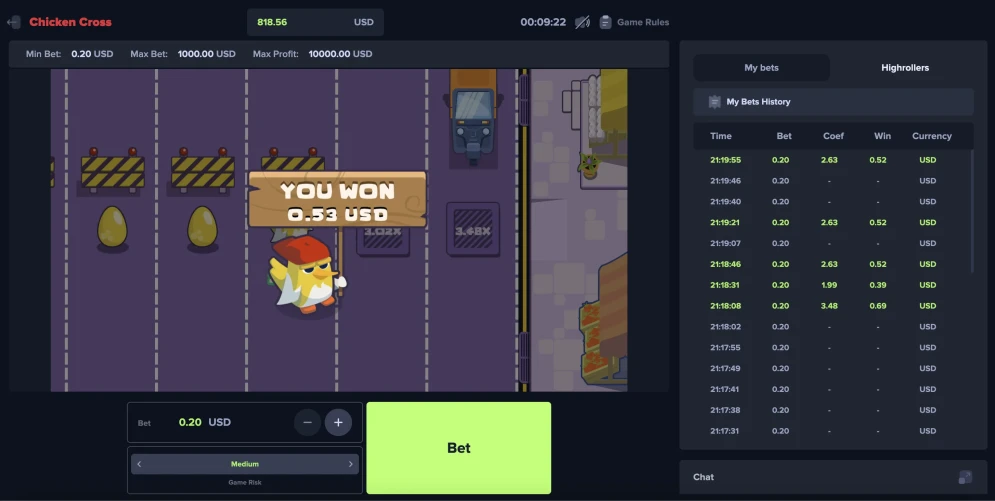 Chicken Cross Game